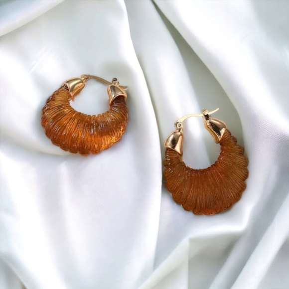 Anthropologie hoop earrings  (B) - Picture 2 of 3